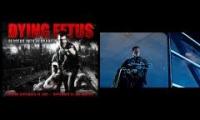 Terminator 2 Minigun Scene with Dying Fetus Homicidal Retribution