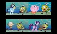 Trying to get the pizza from SpongeBob 4