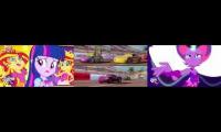 Twilight Sparkle And Wingo Vs Sunset Shimmer Professor Z And Midnight Sparkle