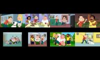 Thumbnail of quagmire gets mad at joe and peter and cleveland and brian