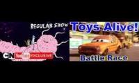 Thumbnail of Regular Show Space Worm With Cars 2 Grem Battle Race On Harbor Sprint