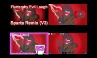 MLP Fluttershy Evil Laugh Sparta Remix Quadparison (2023 Version)