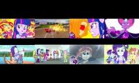 Mane 7 McQueen Vs Sunset Satan Professor Z The Dazzlings Midnight Sparkle Gloriosa Daisy’s Friends