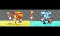 phineas and ferb intro normal vs winter