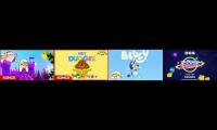 melody hey duggee and bluey  and game catchers by cbeebies