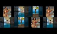 The Micro Bikini Video Collection: red and blue revealing skimpy micro bikinis