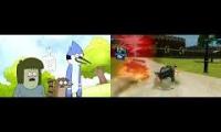 Thumbnail of Regular Show Best Moments And Cars 2 9 Laps Battle Race