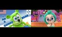 New Gummy Bear Song vs Boogie Woogie Fun Korean