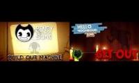 Thumbnail of bendy vs hello neighbor mashup