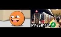 Thumbnail of Two Annoying Orange R142 R142A 6 Train TwoParison