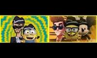minions rise of gru and superspongebobfan coffin dance
