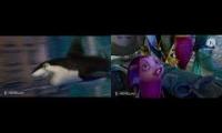 Shark Tale Oscar VS Lenny Scene! Sparta Hyper V2 Remix VS sparta mario world remix