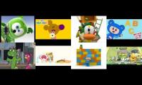 Gummy bear song but everytime says gummy bear another video up on the screen
