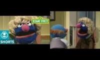 Sesame Street Grover sells wigs Spilt Into YTP