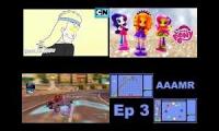 Thumbnail of Regular Show Season 3 Equestria Girls Minis Cars 2 Harbor Sprint 9 Laps & Amy Eastwood Marble Race