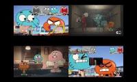 The Amazing World of Gumball Sparta Time Travelling Remix Quadparison