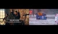 Thumbnail of Dumpster Fire Rolling ALong Boys