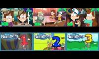 3 Gravity Falls Episodes vs Meet the Numbers 1 2 and 3