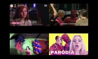 Besauras de Spiderman boca abajo con mujeres