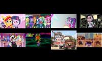 Thumbnail of The Dazzlings Gaea Everfree Juniper Drowned Brutalight Lady Tirek Bowser Chick Professor Z Defeat