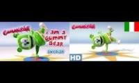 The gummy bear song in double language Italian And swedish