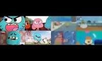(Remake with Audio) Gumball vs SpongeBob Sparta QuadParison 7 (Comparison #8)