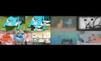 (Remake with Audio) Gumball vs SpongeBob Sparta QuadParison 8 (Comparison #9)