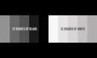 Thumbnail of 24 different color shades of black and white and their names