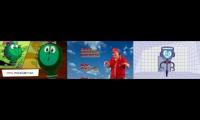 Thumbnail of 3 videos playing at once Tsvetik-Raznotsvetik vs simon gigglebiz vs fandroid