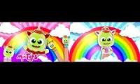Minituns unicorns english and Spanish comparison