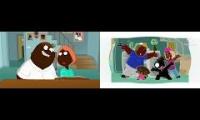 A crazy mashup of family guy opening