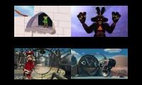 [YTP VS Robots Edition] THE END OF THE WORLD! Sparta Remix Quadparison