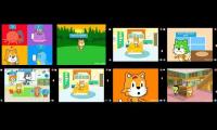 Thumbnail of 8 the scratch jr shows playing at once