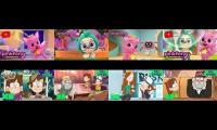 All Pinkfong Wonderstar and Gravity Falls Episodes playing at once