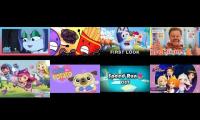 Thumbnail of 8 videos playing at once cuphead and others