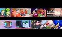 Thumbnail of 8 videos playing at once smg4 somthing special hey duggee and others