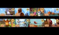 Grizzy and the Lemmings all clips at the same time