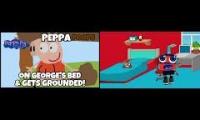 peppa pig and cussing splaat poop on geoge bed digital splaat gets grounded part 2