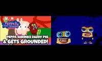 peppa pig and cussing splaat shrinks splaat daddy pig with a shrinko gets grounded