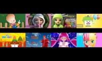 8 tv shows playing at once tiny tumble little tiaras rainbow high big block singsong other tv shows
