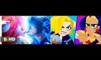 Thumbnail of Sonic VS Knuckles & Wonder Woman vs. Supergirl Fighting Scene (Sonic The Hedgehog 2 (2022) & DCSHG)