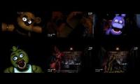 Thumbnail of all five nihgtsd at freddys all jumpscares chapter 1