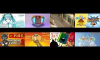 8 videos plyaing at once hatsune miku memo twister simon pieman hey duggee and others