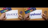 How to draw Yahoo Logo