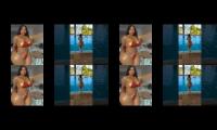 The Micro Bikini Video Collection: red and blue revealing skimpy micro bikinis: Part Three.