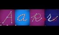 Write Letter A-Z Alphabets and Uppercase and Lowercase Cursive Letters