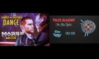 Thumbnail of Garrus and Male Shepard Tango but its the Police Academy bar music.