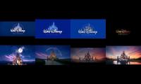 All the Walt Disney Pictures logos at once