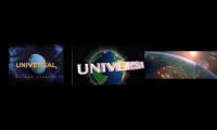 Universal Pictures 1990, 1997, and 2012 logos comparison