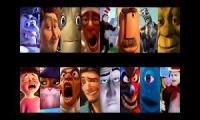 Four 1 second videos from MrMrMANGOHEAD playing at once